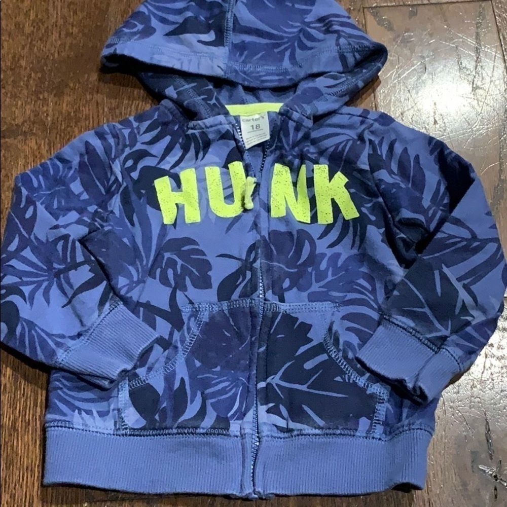 CARTER'S 𝅺carters 18 M boys zip up hoodie